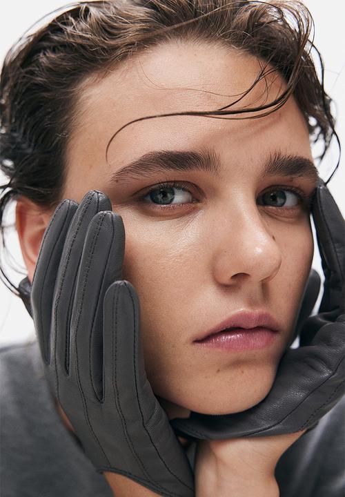 H&M - H&M Studio: Leather gloves - grey