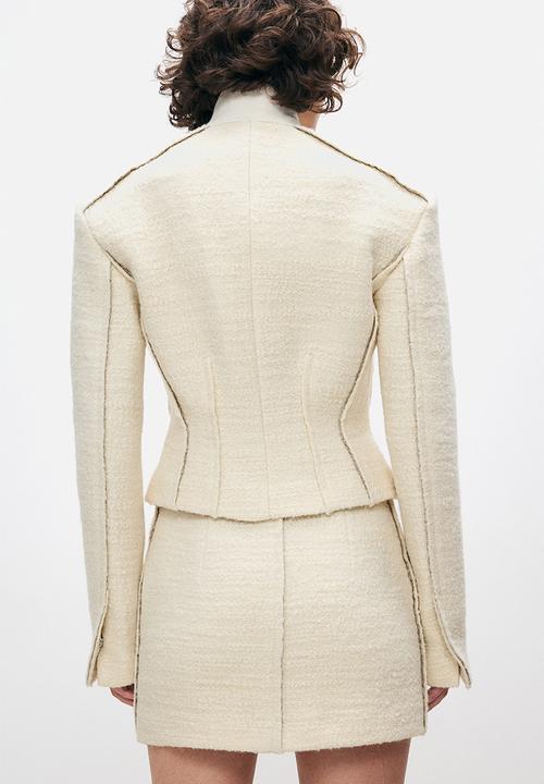 H&M - H&M Studio: Wool-blend mini skirt - white