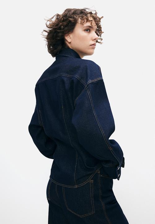 H&M - H&M Studio: Glittery denim hourglass shirt - blue