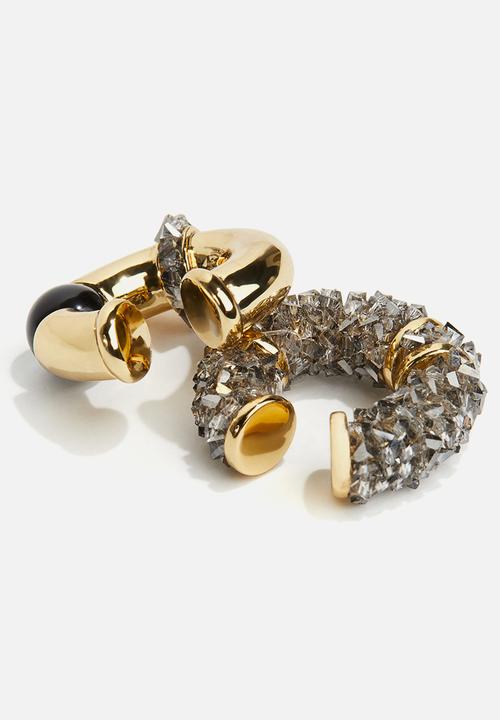 H&M - H&M Studio: 2-pack embellished ear cuffs - gold