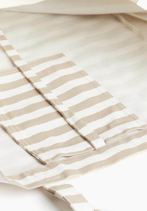 H&M - Cotton canvas beach bag - beige