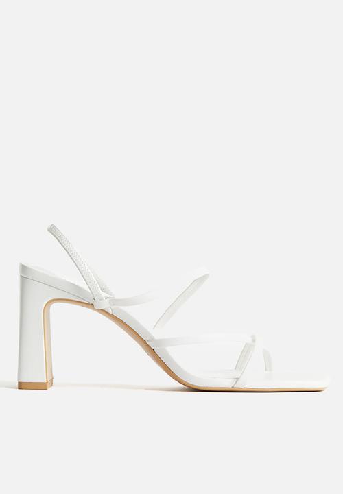 H&M - Block-heeled sandals - white