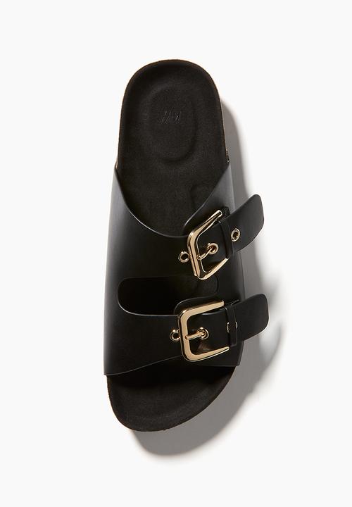 H&M - Two-strap slides - black