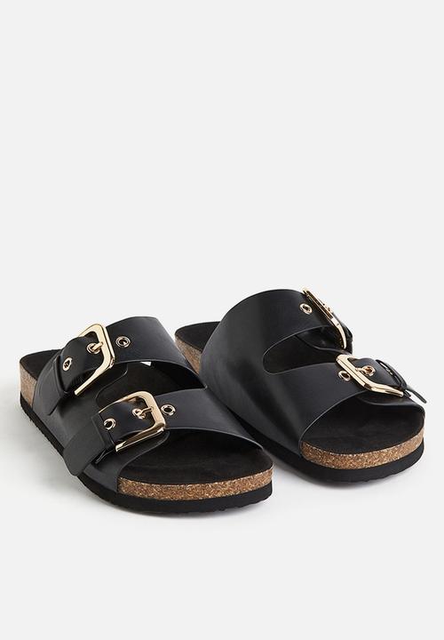 H&M - Two-strap slides - black