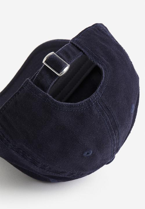 H&M - Washed-look denim cap - blue