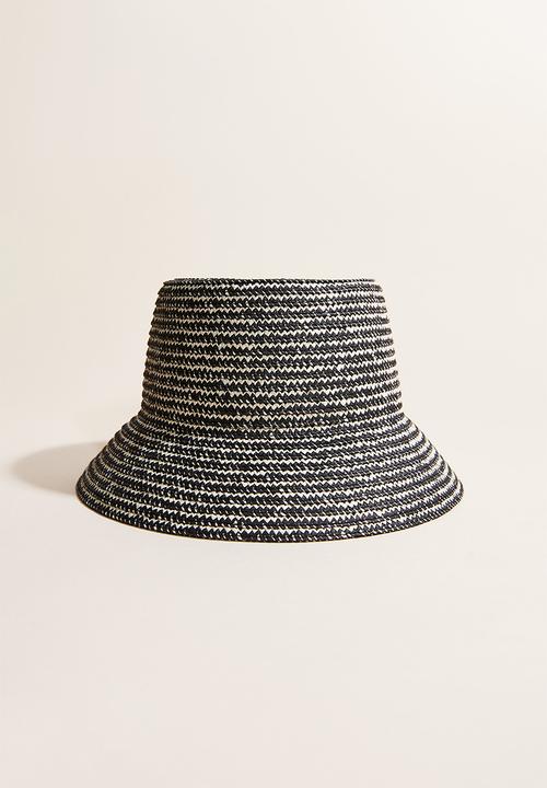 H&M - Straw bucket hat - black