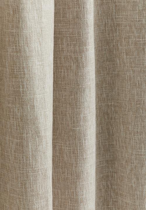 H&M - 2-pack blackout curtain lengths - beige & grey