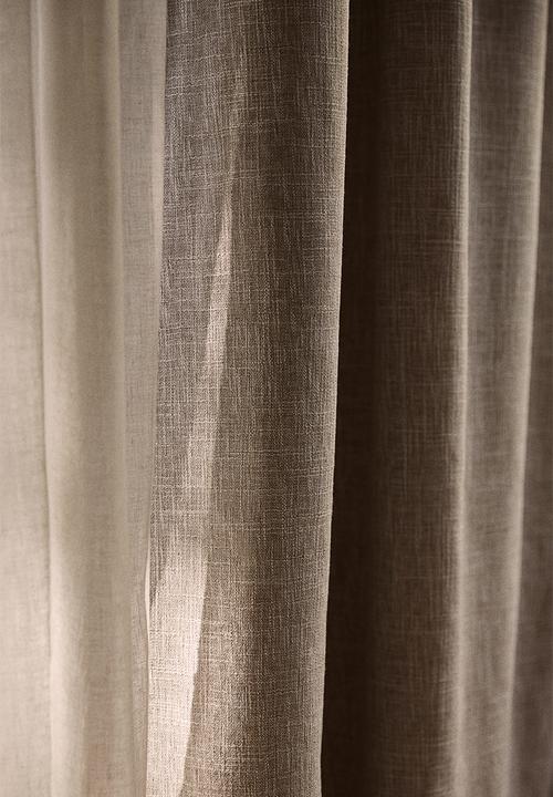H&M - 2-pack blackout curtain lengths - beige & grey