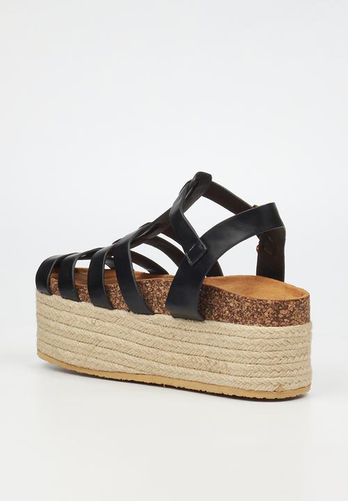 Miss Black - Zahara 2 espadrille - black