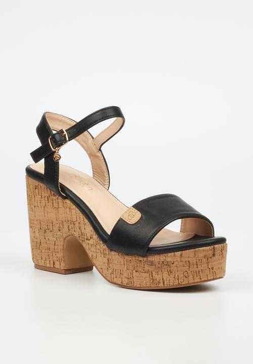 Miss Black - Honey 5 block heel - black