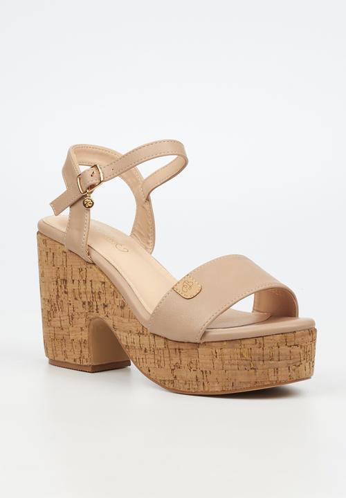 Miss Black - Honey 5 block heel - taupe
