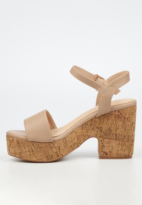 Miss Black - Honey 5 block heel - taupe