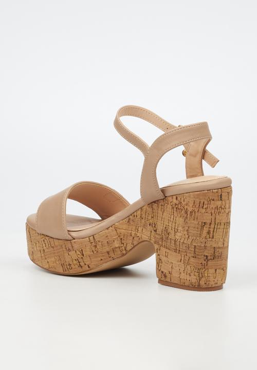 Miss Black - Honey 5 block heel - taupe