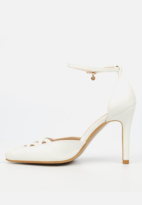 Miss Black - Corset 1 ankle strap - white