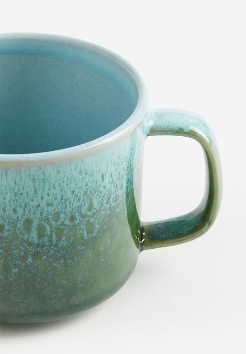 H&M - Reactive-glaze stoneware mug - green & turquoise