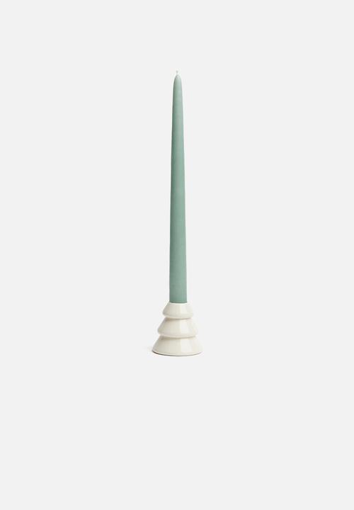 H&M - Stoneware candlestick - white