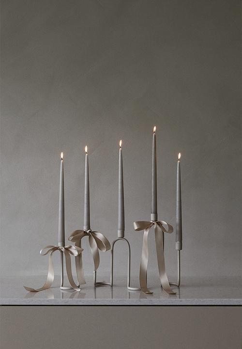 H&M - Wavy metal candelabra - beige