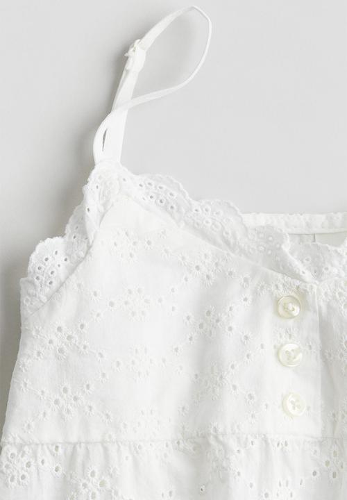 H&M - Frill-trimmed strappy top - white