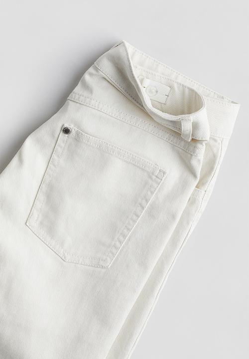 H&M - Loose fit denim shorts - white
