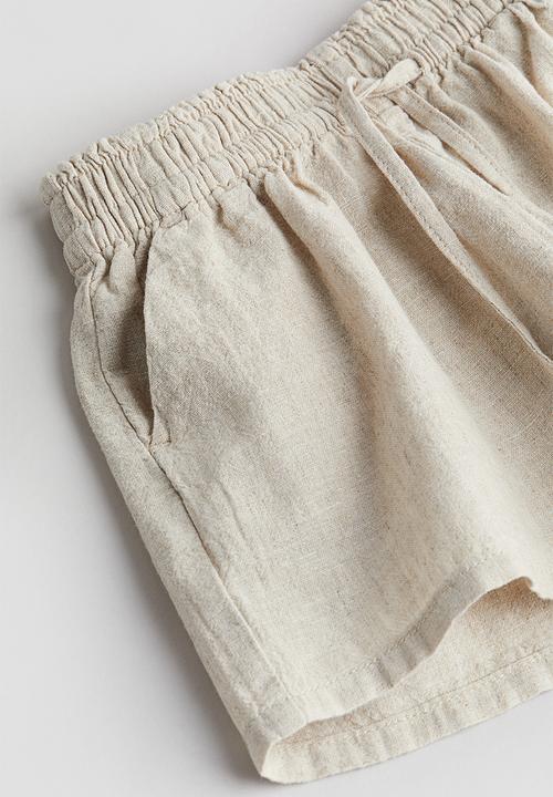 H&M - Linen-blend shorts - beige