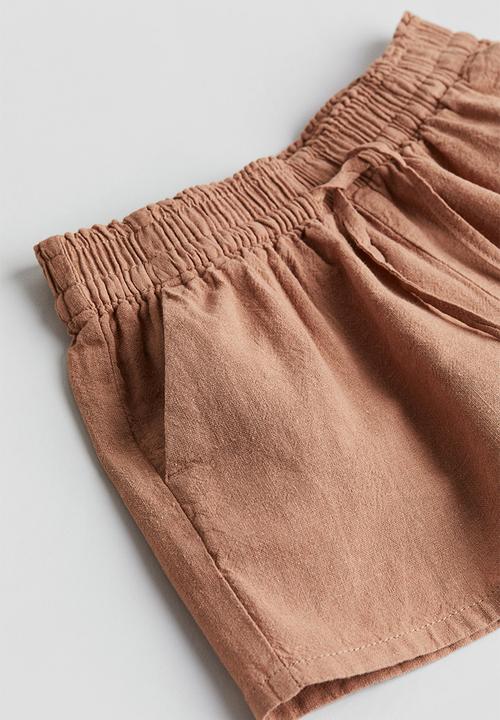 H&M - Linen-blend shorts - brown
