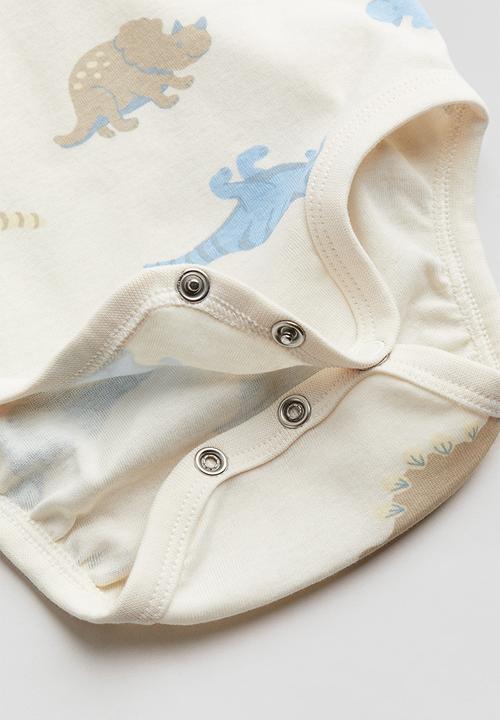 H&M - Patterned bodysuit - white beige