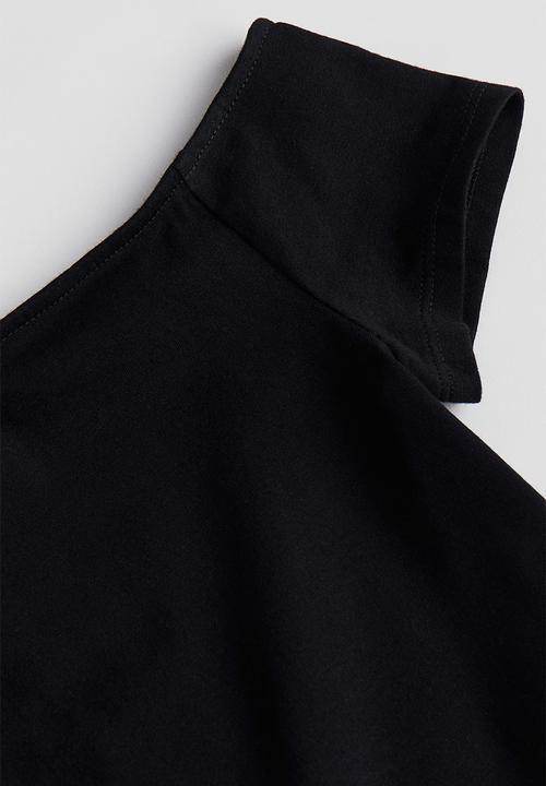 H&M - Off-the-shoulder jersey top - black