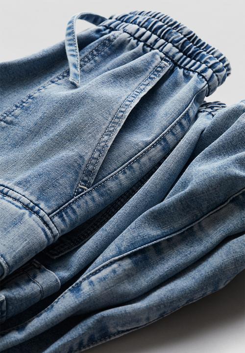 H&M - Parachute trousers - denim blue