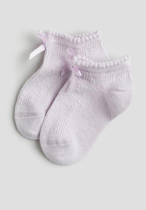 H&M - 4-Pack shaftless socks - purple