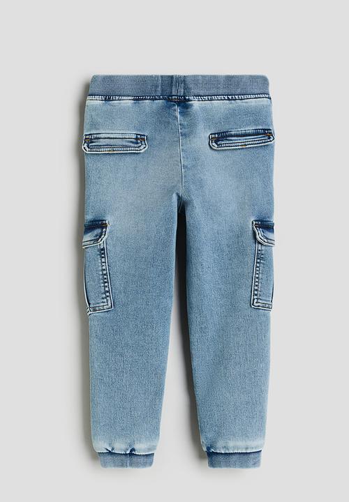 H&M - Cargo joggers - light denim blue
