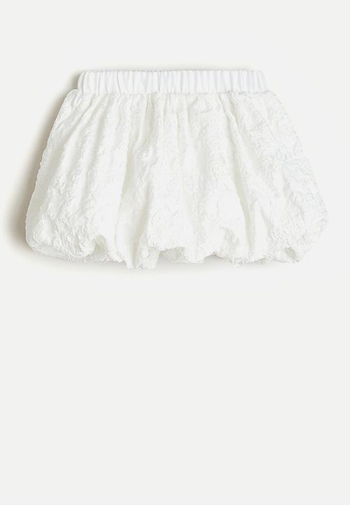H&M - Bubble-hem skirt - white