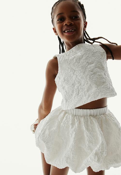 H&M - Bubble-hem skirt - white