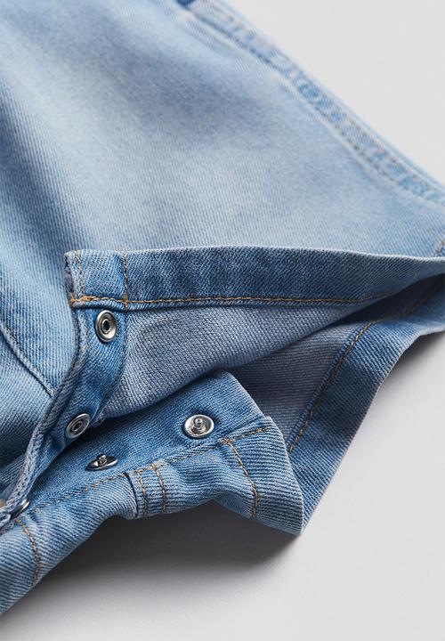 H&M - Denim dungaree shorts - blue
