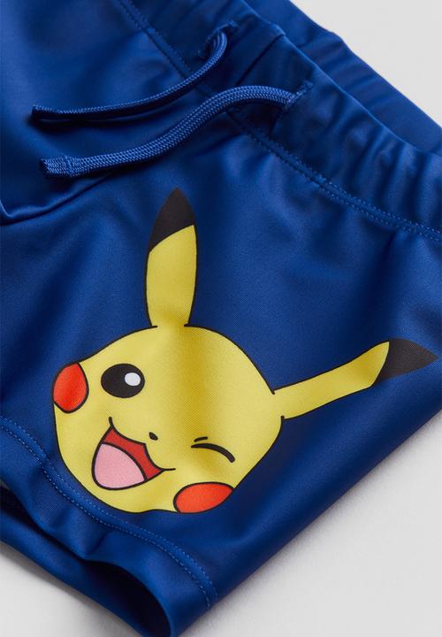 H&M - Printed swimming trunks - dark blue pokémon