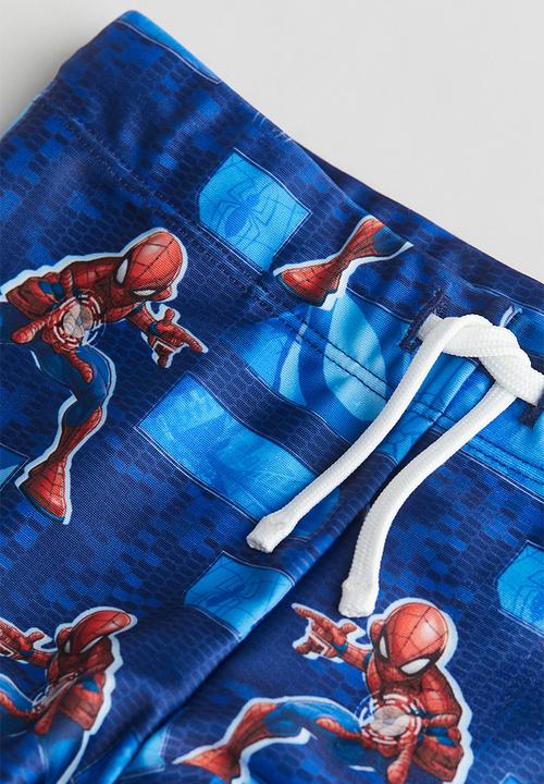 H&M - Printed swimming trunks - blue spider-man