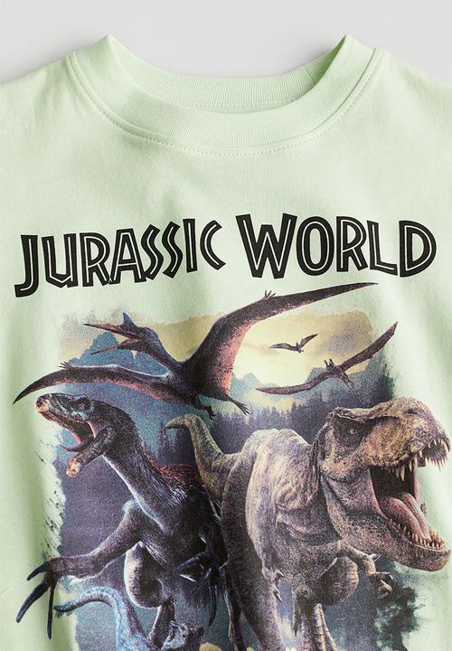H&M - Printed T-shirt - Light green Jurassic World