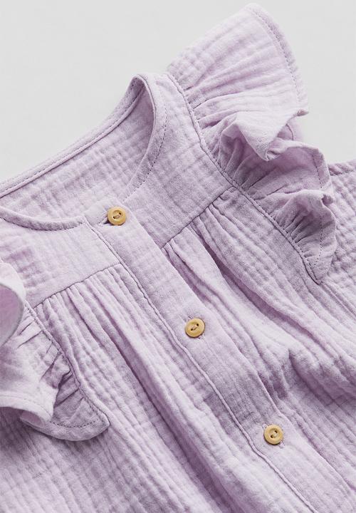 H&M - 3-piece cotton set - purple & white