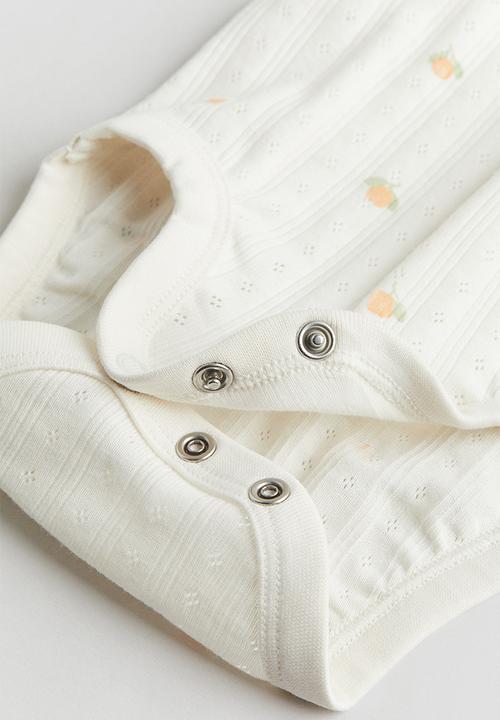 H&M - 2-piece cotton jersey set - white,multi