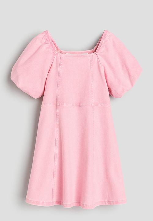 H&M - Puff-sleeved dress - pink