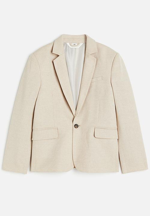 H&M - Textured-weave jacket - beige