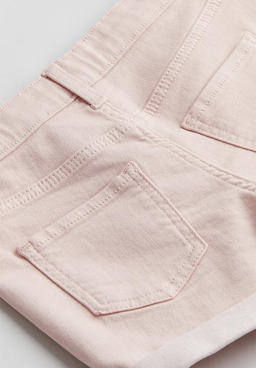H&M - Superstretch denim shorts - light pink