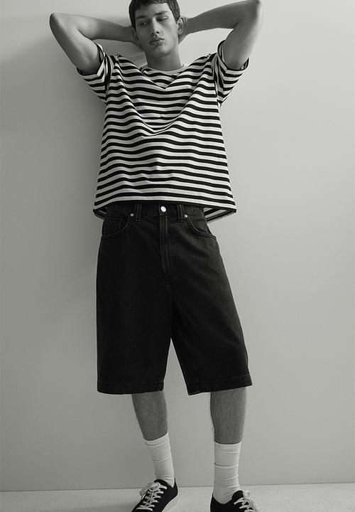 H&M - Coolmax® loose fit T-shirt - black & white