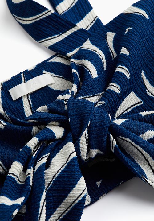 H&M - Knot-detail cropped top - blue