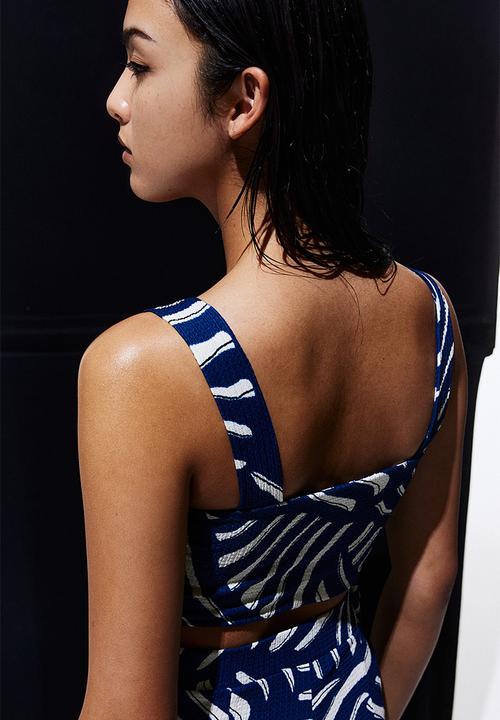 H&M - Knot-detail cropped top - blue