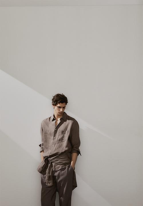 H&M - Regular fit linen shirt - beige