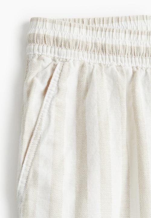 H&M - Linen-blend trousers - beige