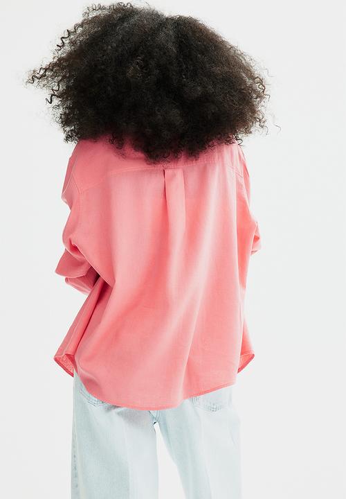H&M - Linen-blend shirt - pink