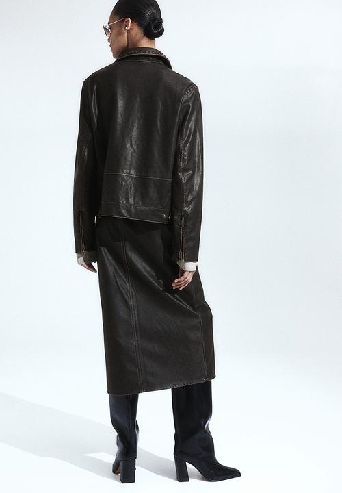 H&M - Coated jacket - dark brown