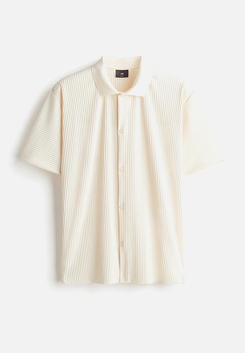 H&M - Loose fit pleated shirt - beige