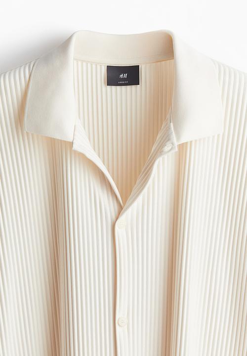 H&M - Loose fit pleated shirt - beige